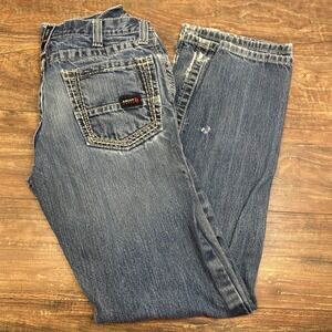 Ariat FR Jeans Mens 30x34 Blue M4 Cat 2 2112 Relaxed Boot Workwear Medium Wash